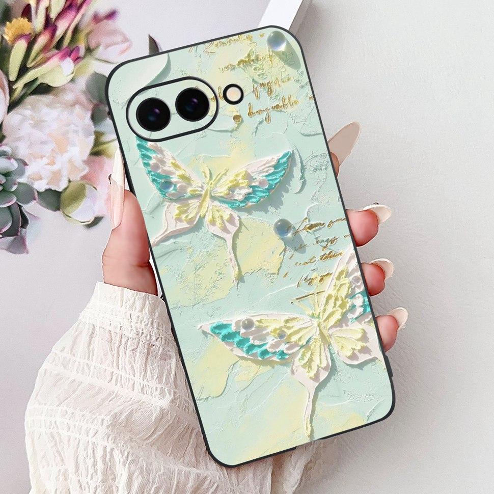 Fashion Butterfly Case For Google Pixel 9a Case 6.3" Soft Silicone TPU Phone Cases For Google Pixel 9a Pixel9a GTF7P Back Cover