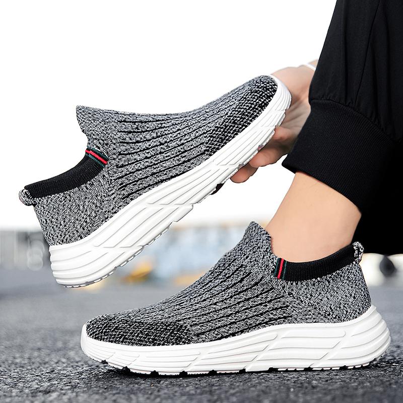 Мужская модная дышащая легкая летная тканая обувь большого размера, походная обувь, носки для фитнеса, спортивная обувь и обувь для отдыха