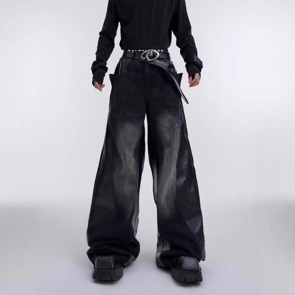 Men's High Street Black Washed Straight Jeans - Autumn/Winter Edition