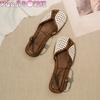 Roman Sandals Women's Summer Wear 2025 Flat-bottomed Bag Head with Holes Shoes Niche Retro Feet Small Skirt Shoes