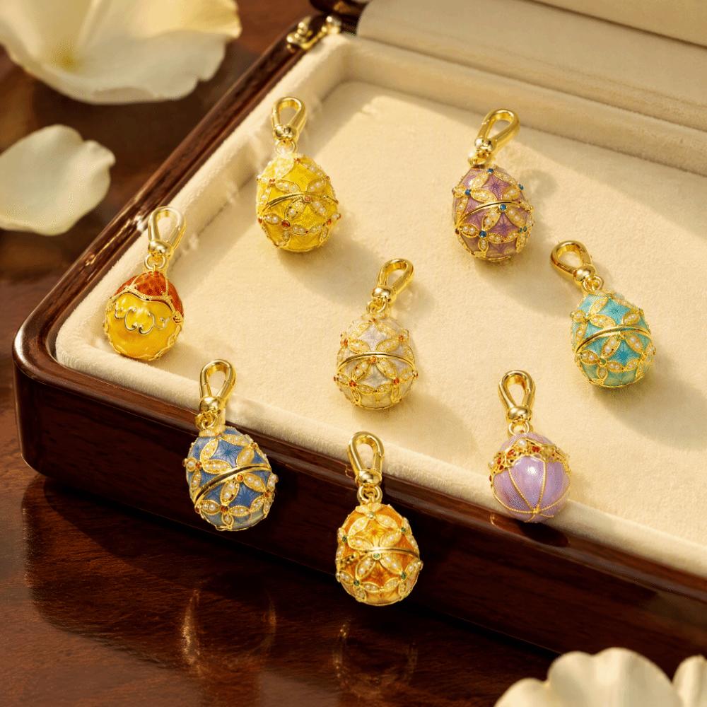 Chinese Style Enamel Egg Pendant Necklace Opened Design Zodiac Pendant Necklace For Women