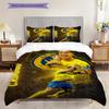 Golden Goal Ronaldos Triumph Three-piece set (1 * duvet cover + 2 * pillowcase, without core) 2D Flat Soft and comfortable Bedding set