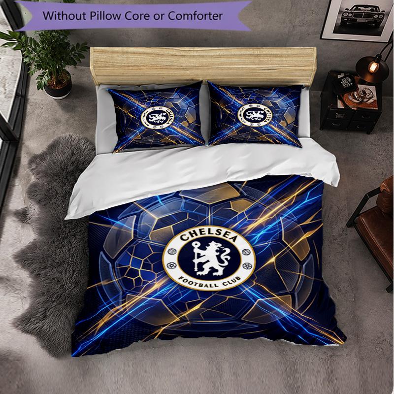 Набор постельного белья Chelsea FC, 3 предмета, мягкая микрофибра, пододеяльник с наволочками для спальни