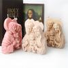 Большая семейная свеча Иисуса Силиконовая форма 3D Семейная силиконовая форма Девы Марии DIY Гипсовая бетонная форма для смолы Домашний декор Экклесия