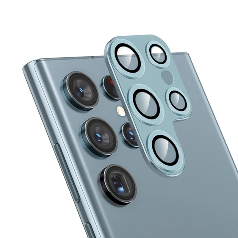 Luxury Metal Camera Lens Protector Glass For Samsung Galaxy S25 S24 S23 Ultra Plus S22 HD Back Lens Protective Film For Samsung S23 Ultra