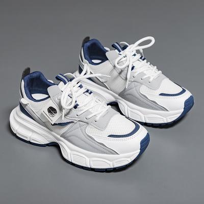 Повседневная обувь для папы на платформе, женская осенняя новая обувь для женщин с высоким подъемом, универсальная дышащая спортивная обувь