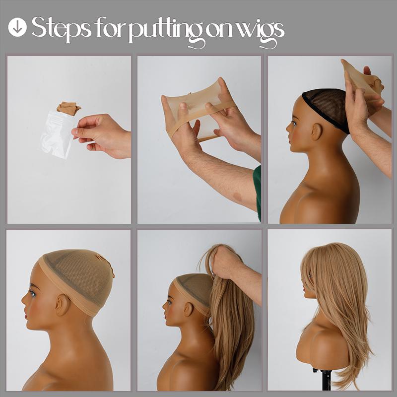 MISS WIG Длинный прямой парик Косплей Черный Серый Парик для женщин с челкой Парик из синтетического высокотемпературного волокна