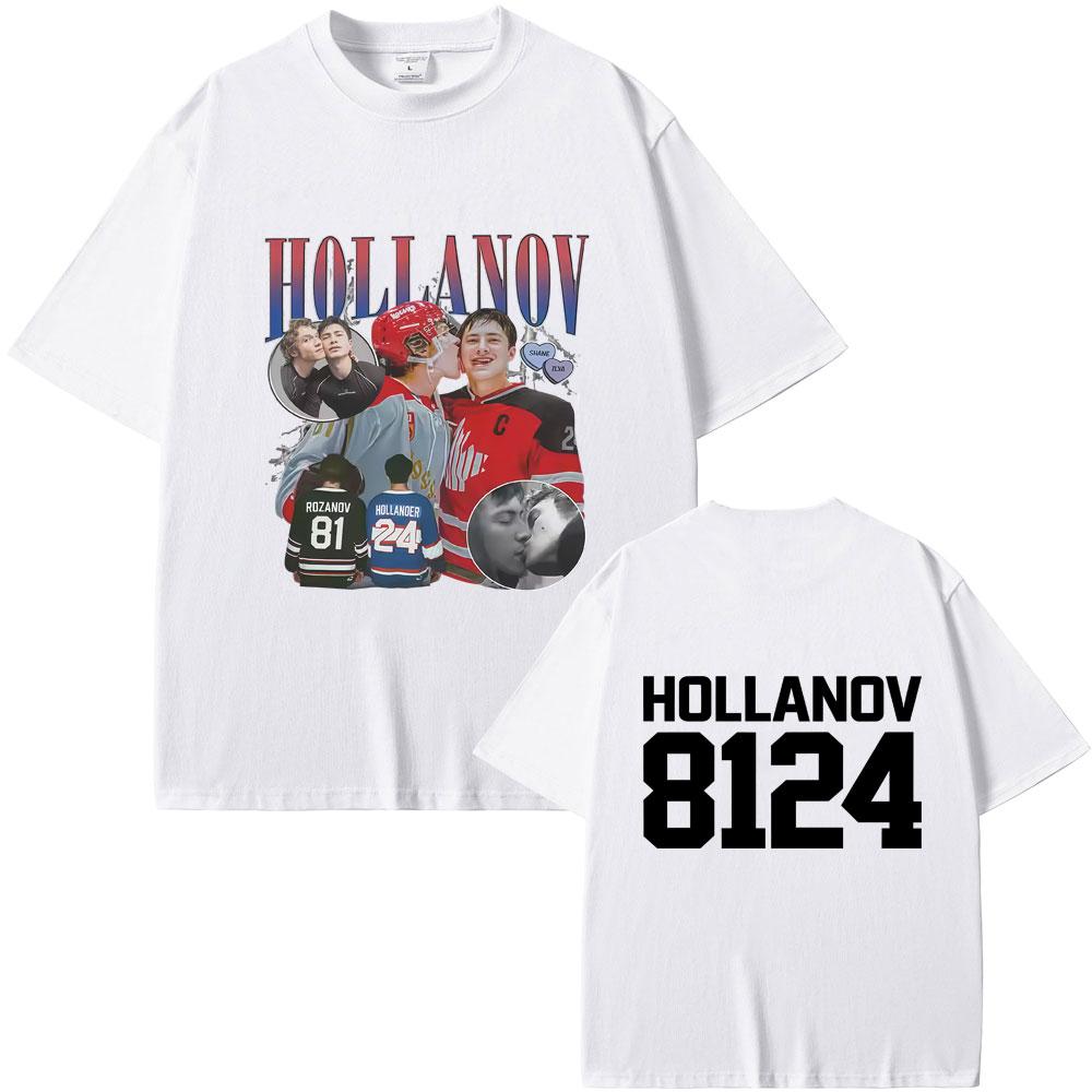 Heated Rivalry Shane Hollander Ilya Rozanov Hollanov 2481 Graphic Tshirt Men Women Fashion Casual T Shirts Male Vintage Tshirt