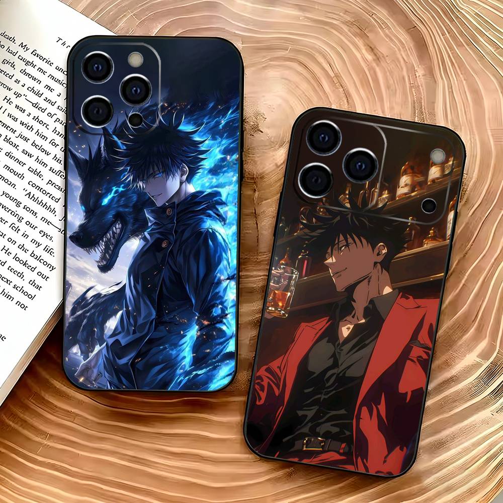 Чехол для телефона M-Megumi F-Fushiguro для IPhone 17,16,15,14,13,12,11,Plus,Pro,Max,Plus,XS, мягкий чехол Черный силикон