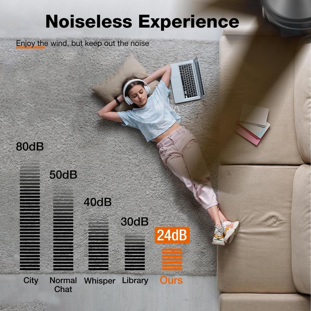 Современный потолочный светильник-вентилятор 52" 5 лопастей Бесшумный потолочный вентилятор Светодиодный светильник 6 скоростей DC Реверсивный вентилятор Черный/Дерево Встроенный монтаж