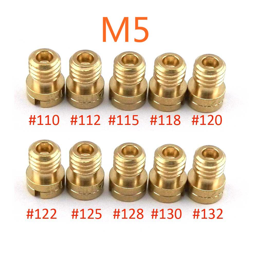Pack of 10pcs Motorcycle Carburetor Main Jets Slow Pilot Jets for PWK PWM Keihin OKO CVK NSR KSR Carb Set Injector NozzleCarburetors Jets 7