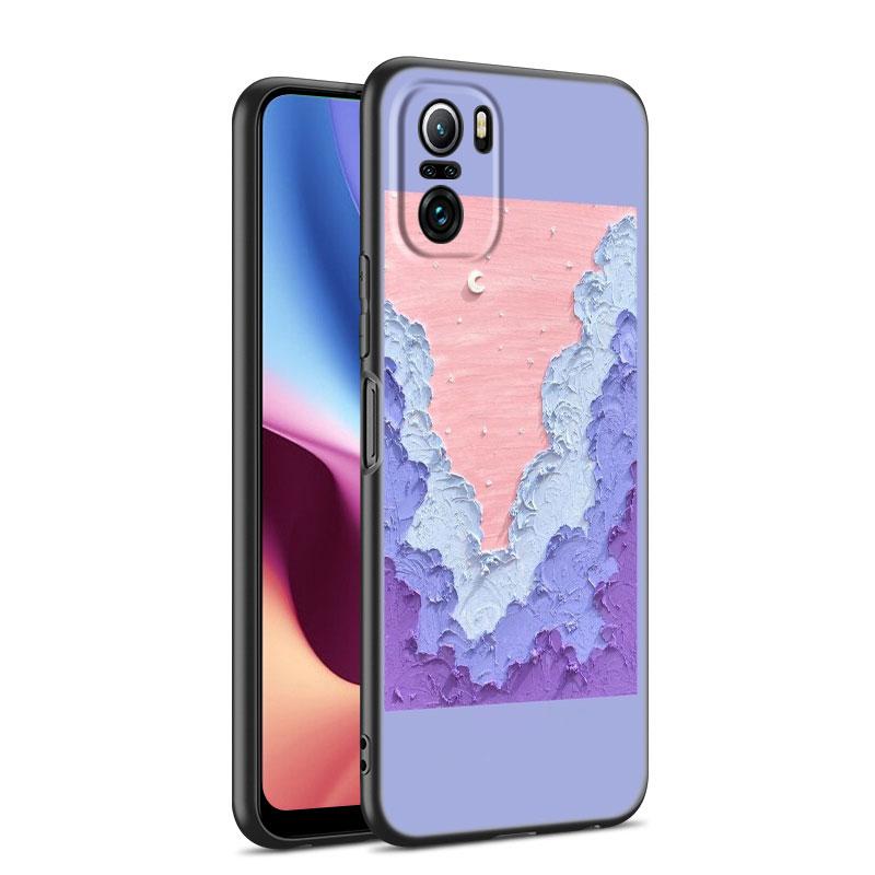 Чехол для телефона с тиснением в виде цветка для Xiaomi Mi POCO X3 NFC GT M4 M3 12 11T 10T Pro A3 11 Lite NE 5G 12X 11i F3 Мягкий черный чехол из ТПУ