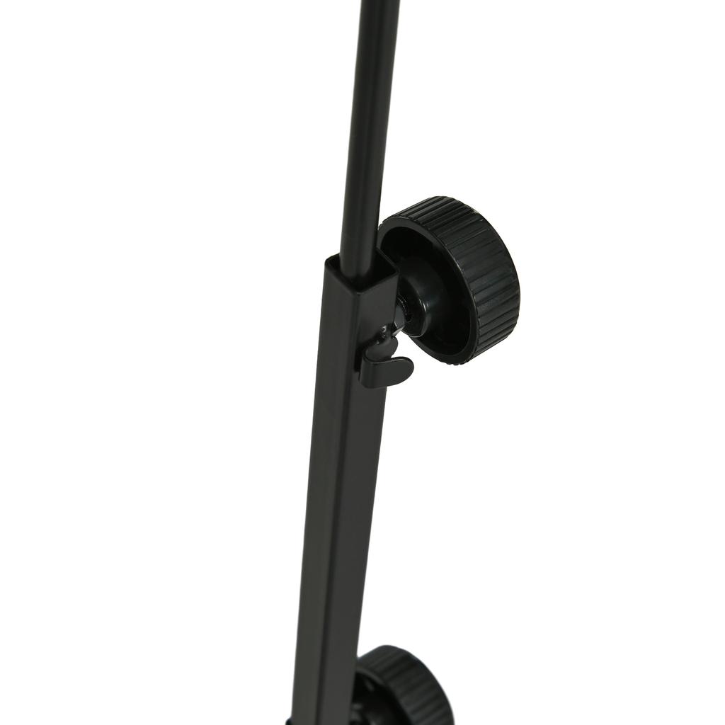 Heat Lamp Stand for Terrariums, Height-Adjustable, 40x15x95cm, Black