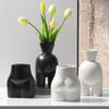 Ins Abstract Art Imitation Human Body Ceramic Small Vase Ornament Flower Arrangement Dried Flowers Living Room Dining Tabletop Home Decoration