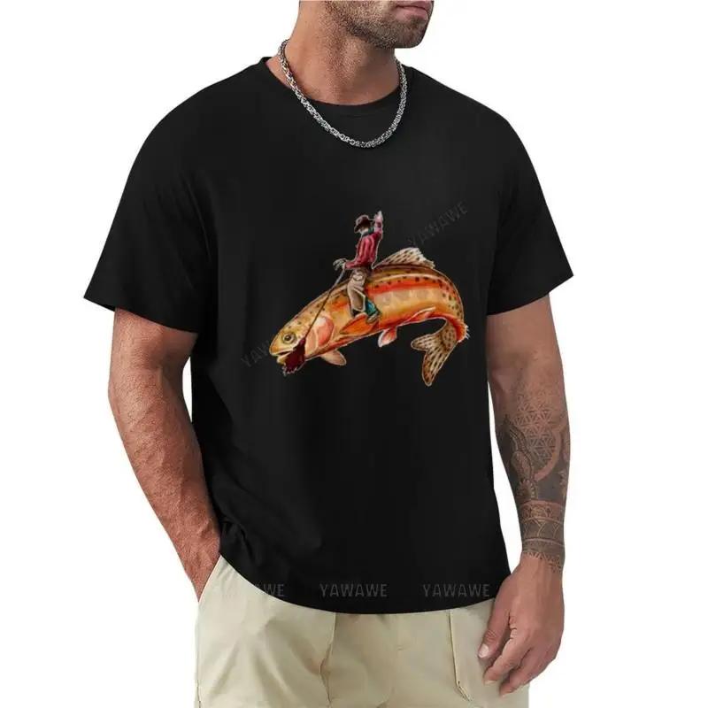 Tshirt Unisex Golden Trout Cowboy Tshirt Graphics T Shirt Graphic T Shirt Unisexs Clothing Boys Brand Tshirts