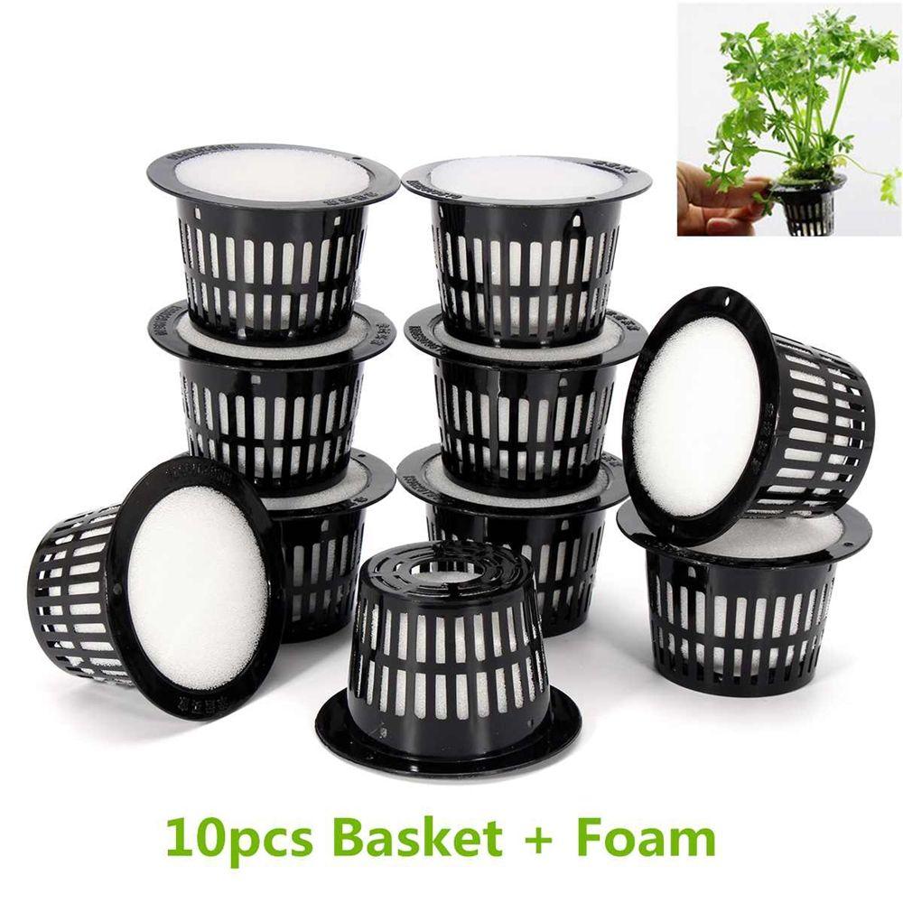 10pcs Foam Insert Plant Grow Garden Clone Vegetable Mesh Pot Net Cup Nursery Pots Planting Basket