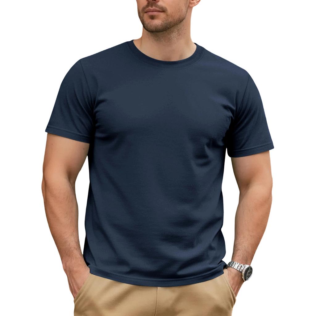 Mens T-Shirts Crew Neck Cotton T Shirts for Men Classic Fit T Shirt Men Short Sleeve T-Shirts for Man Casual Style