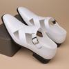 Summer New Men Gladiators White Black Belt Buckle Casual Shoes Breathable Beach Sandals Outdoor Slippers Plus Size 39-46