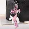 1 Piece Cute Leather Pegasus Bag Charms Nylon Rope Keychain Aesthetics Bow Backpack Accessories