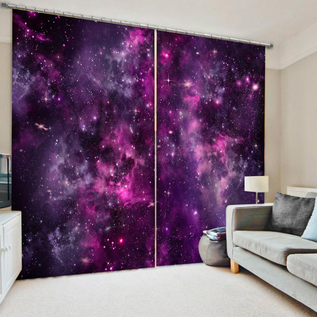 Красивые круглые шторы на окна с изображением луны, звезд, неба, моря, океана, для гостиной, детской спальни, ванной комнаты, кухни, двери, домашнего декора, 2 шт.