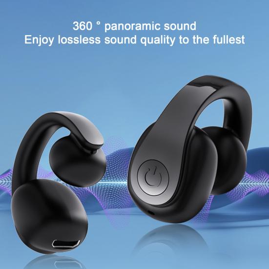 1 шт. Bluetooth-совместимые беспроводные наушники IPX5 Водонепроницаемые стереозвуковые шумоподавляющие спортивные наушники-клипсы для ушей