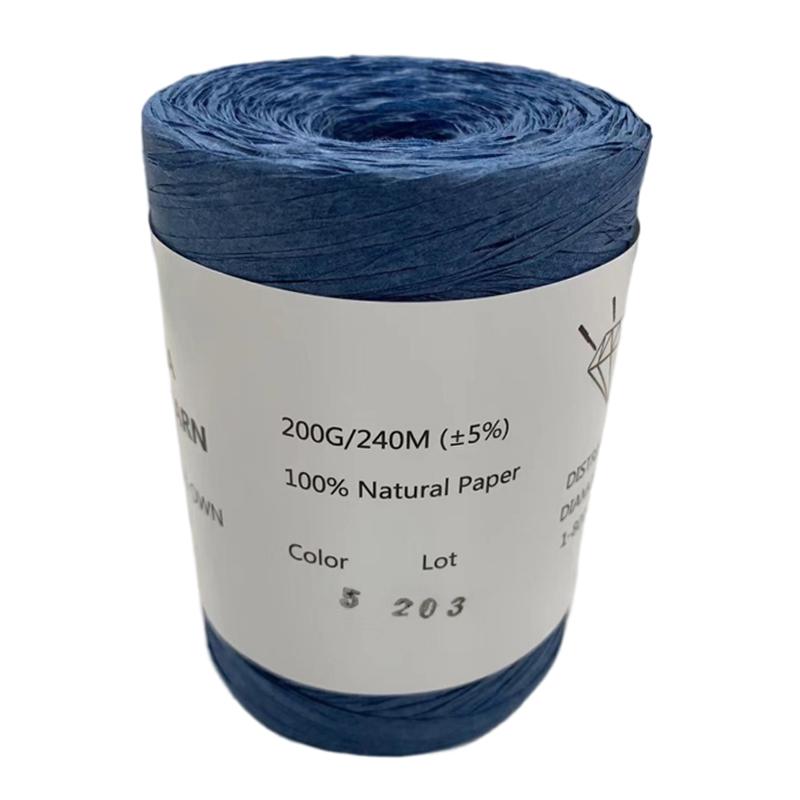 240M Summer 100% RAFFIA Natural Fiber Paper Knitting Yarn Braided Cord Supplies Paper Rope DIY