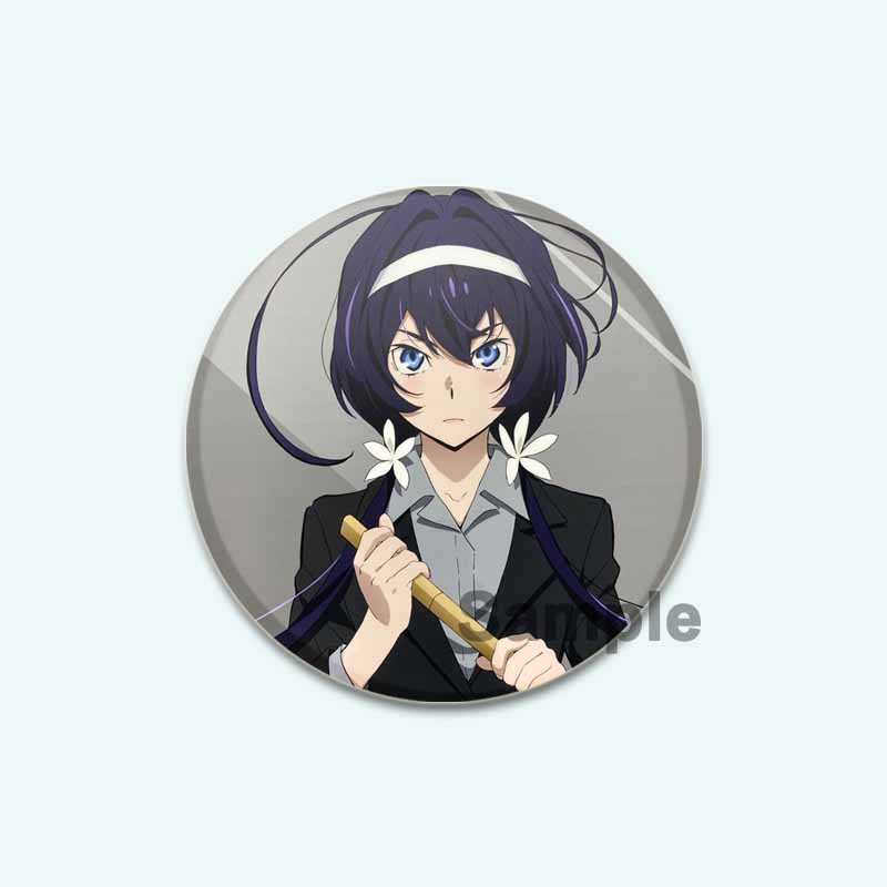 32/44/58mm Anime Bungo Stray Dogs Pins Dazai Osamu Cartoon Badge Armed Detective Agency Handmade Brooches Breastpin for Backpack Clothes