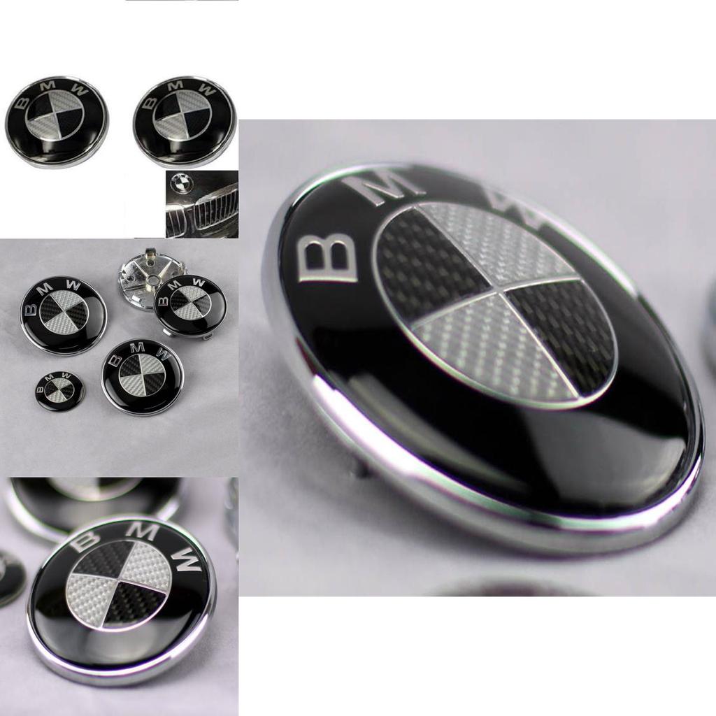 Premium Quality Carbon Fiber Replacement Bmw Badge 82mm Front Hood And Trunk Logo Emblem