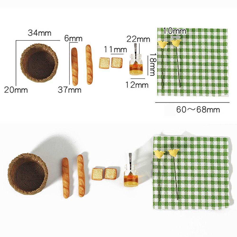 Kitchen Tool Model Doll Accessories Simulation Food Toys Dollhouse Food Miniature Bread Basket