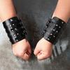 Мужская защита запястья из натуральной кожи – Сверхпрочная регулируемая защита руки байкера для езды на открытом воздухе – Утолщенный, прочный модный аксессуар