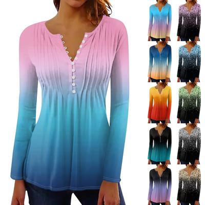 Рубашки с длинным рукавом для женщин, осенняя мода, нарядные повседневные блузки, модные плиссированные туники, топы для леггинсов