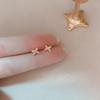 X Letter Stud Earrings Simple and Small English Cross Earrings Fashion Temperament Student Earrings