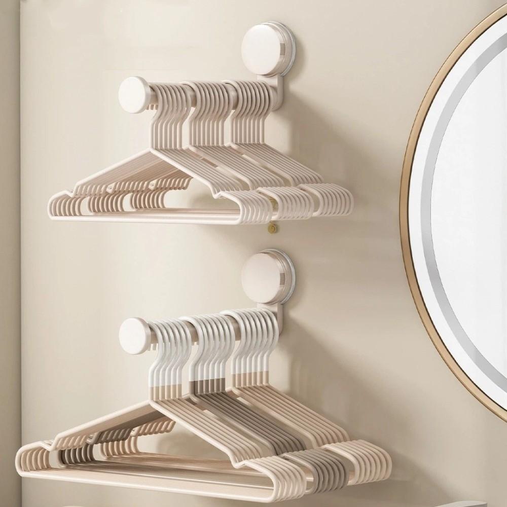 Suction Cup Installation Hanger Storage Rack Retractable Hanger Container Folding Rack Home