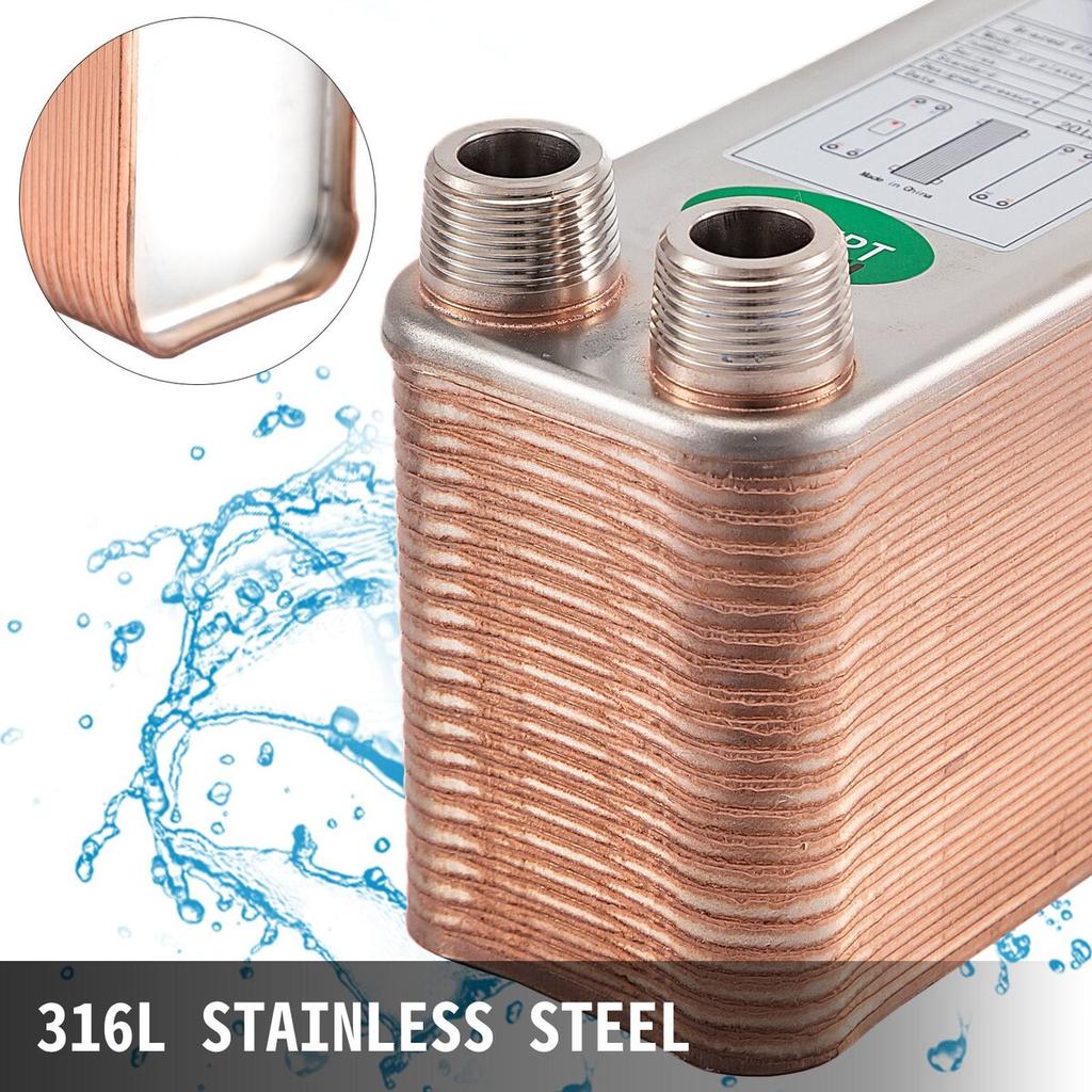 Heat Exchanger Brazed Plate Heat Exchanger 40 Plate Heat Exchanger For Heating