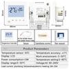 AC90V-240V 3A 16A Water Electric Floor Heating TRV House Room Thermostat Temperature Controller Digital LCD Display Wall Mounted