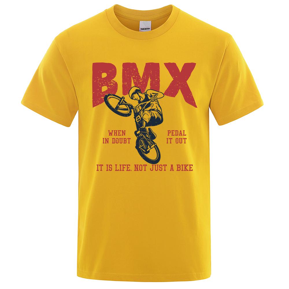 Bmx It Is Life Not Just A Bike Повседневные дышащие футболки для мужчин и женщин Хлопковые футболки Мягкие свободные топы с круглым вырезом