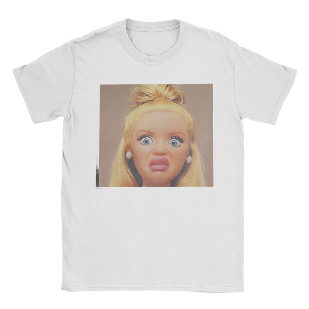 Funny Doll Print Pure Cotton T Shirt For Couple Summer Y2K Basic TShirts ONeck Trending Tee Shirt Oversized Design Tops