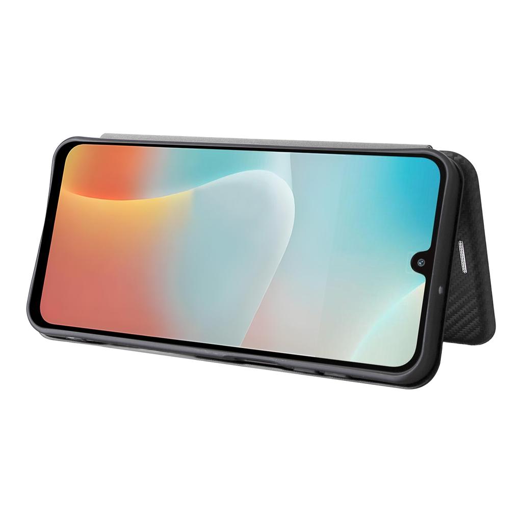 Для Samsung Galaxy F16 5G/M16 5G Чехол Текстура углеволокна Ударопрочный Чехол для телефона из ПУ кожи