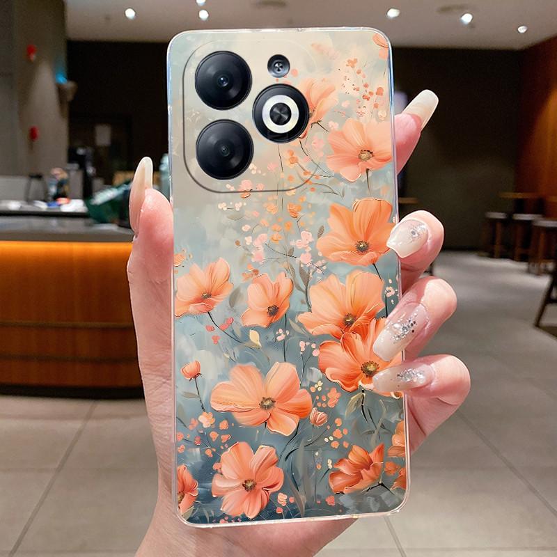 Для Tecno Spark 20 20C Spark GO 2024 BG6 Чехлы для телефона Fundas Бабочка Бант Задняя крышка Мягкий силикон Прозрачный ТПУ Желейный чехол