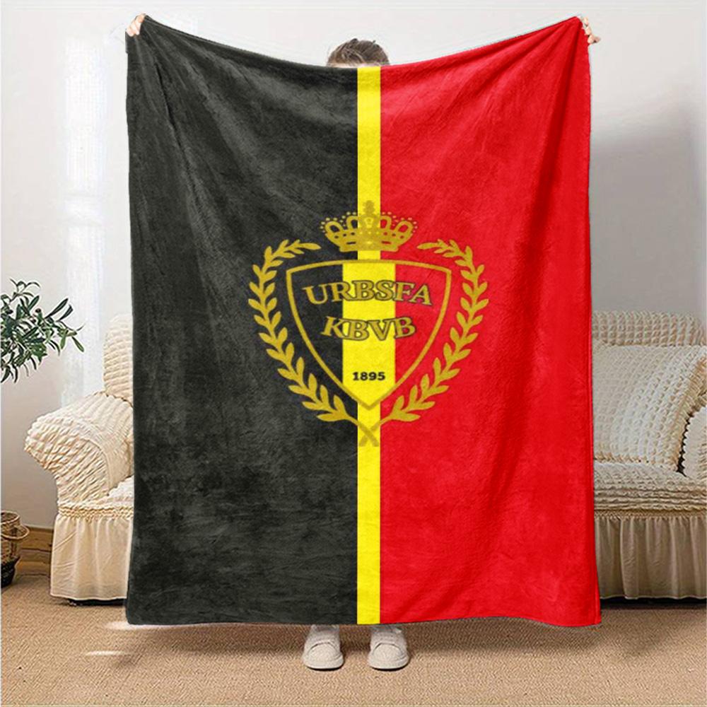 Belgica Print Flannel Blanket High Quality Warm Comfortable Cover for All Seasons Perfect for Gifts Home Decor