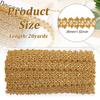 1card Filigree Polyester Lace Trim Piping Strips for Home Textile Decoration golden 1 inch(26mm) 20 yards/card