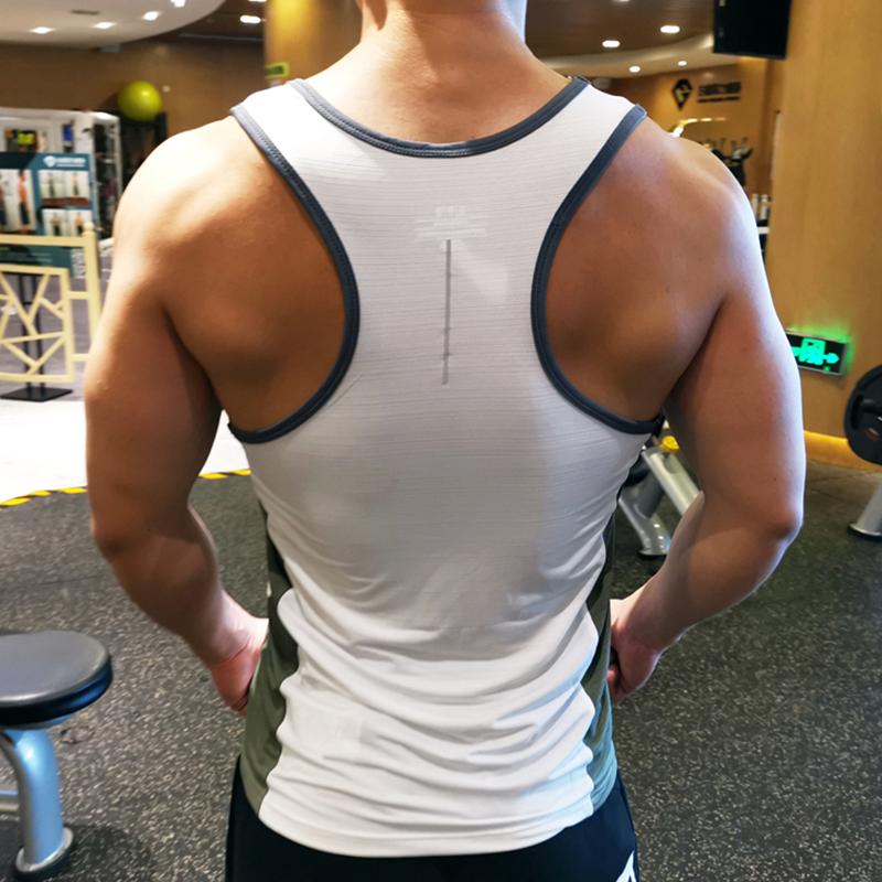 Men's Breathable Quick-drying Sleeveless Tank Sports Fitness Tops Running Basketball Vest Training T-shirt Compression Base Layer Undershirts Tee
