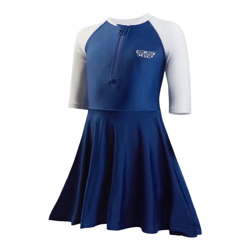 EBAER Girls' Sun Protection One-Piece Swim Dress