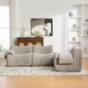Modular Compression Sofa, Chenille Fabric, Filled with 30D High-Resilience Foam. Easy to Move, Non-Slip Base, Ideal for Living Room - Gray