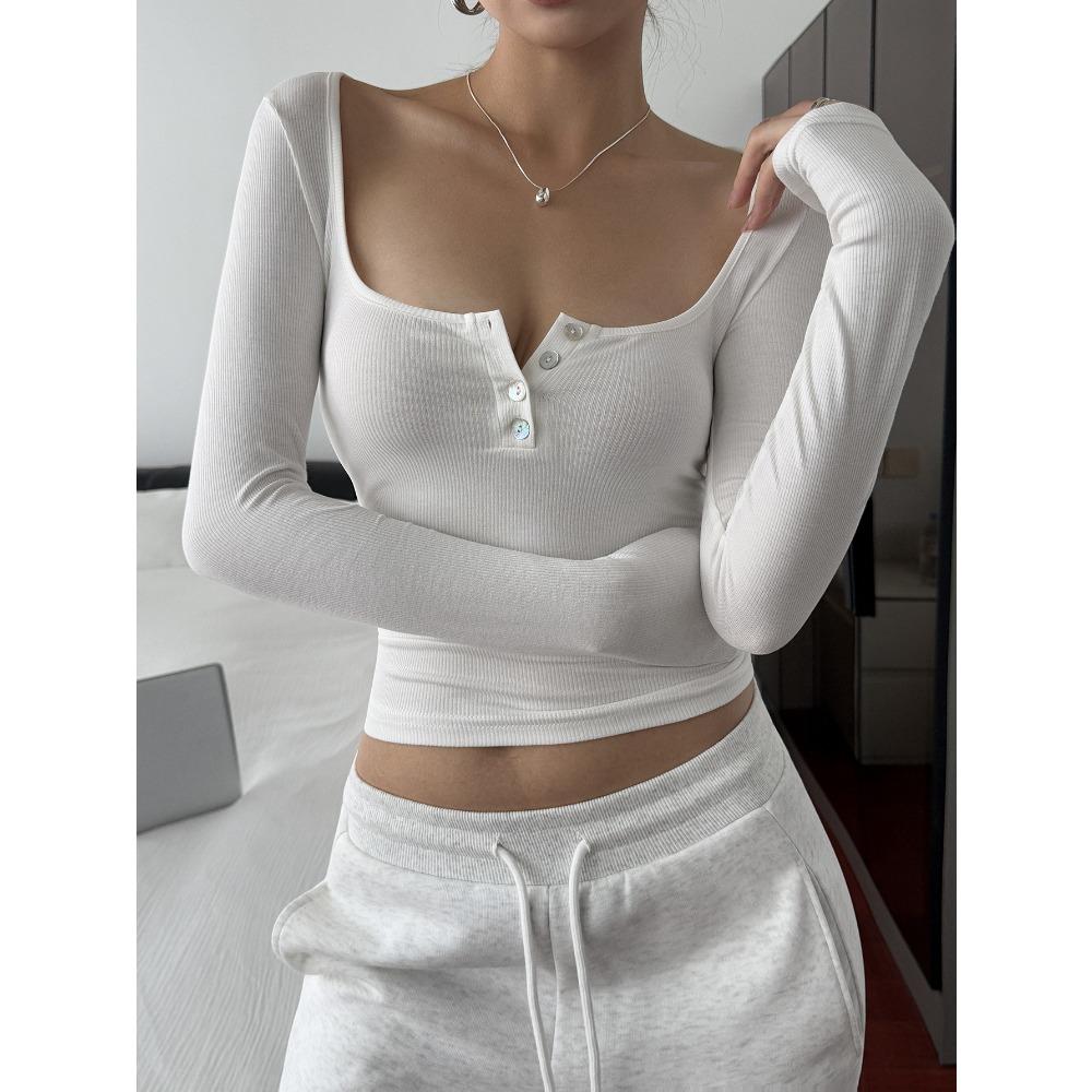 Casual Simple Long-sleeved Vest with T-shirt Inside for Women's 2025 Autumn and Winter