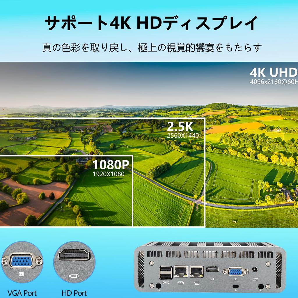 Sharevdi Мини ПК Intel Celeron J6412 8 ГБ DDR4 128 ГБ SSD Промышленный микро ПК Двойной дисплей Поддержка слота SIM Настольный компьютер для 1 M.2 SATA,