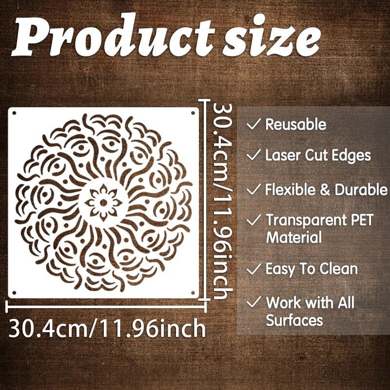 9 штук в наборе, оригинальные трафареты, трафареты для рисования в стиле мандалы, трафареты для украшения дома своими руками, инструменты для рисования с помощью воды.