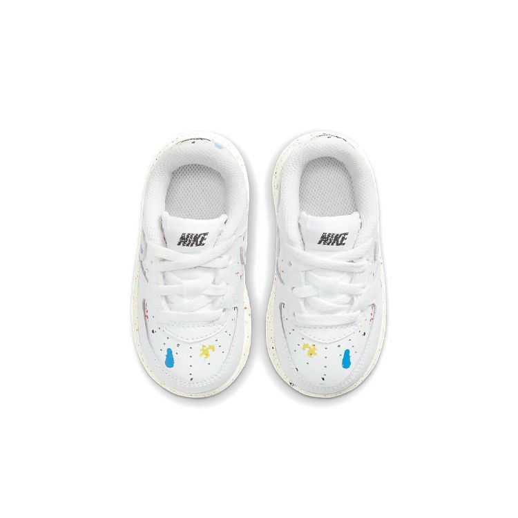 Nike Force 1 LV8 3 TD Paint Splatter — белые детские кроссовки Sail DJ2600-100