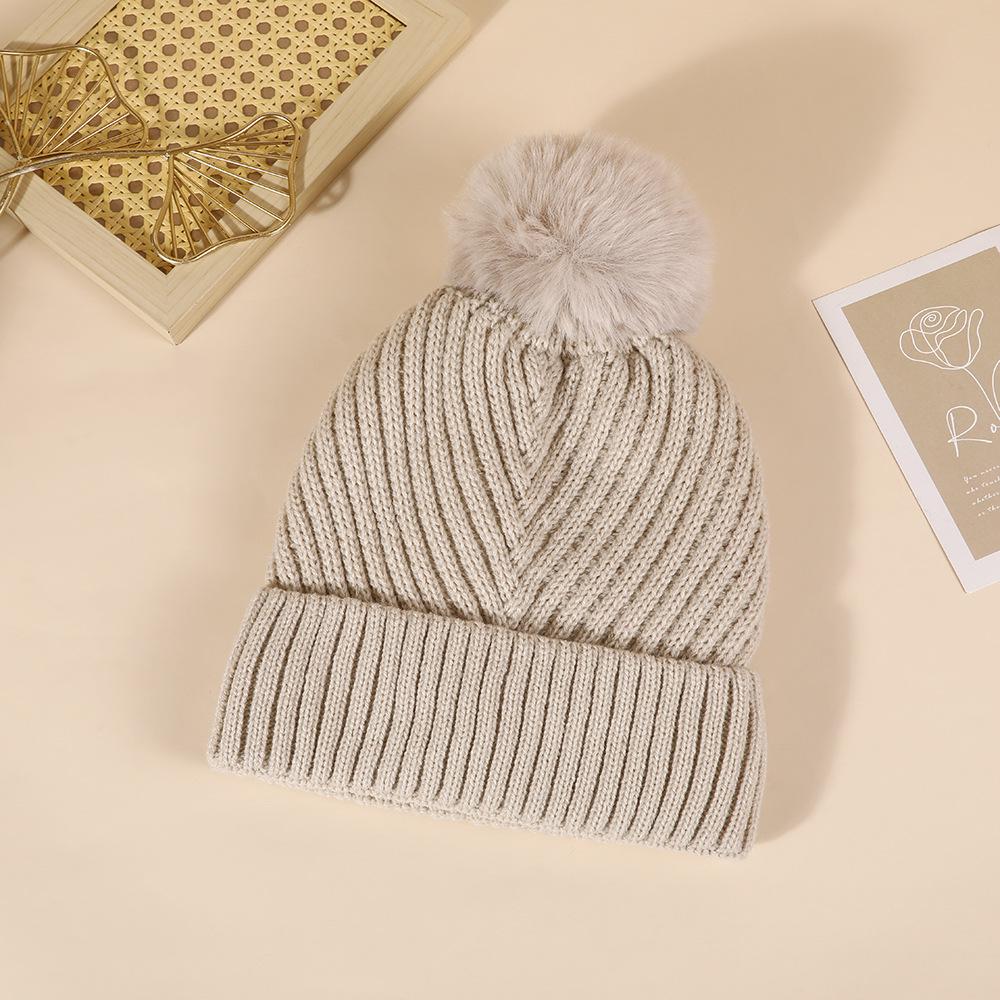 Теплая шерстяная вязаная шапка в европейском и американском стиле для женщин с защитой ушей