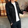 Autumn Slim Fit  Cotton Outwear  Fashion Mens Denim Coat Long Sleeve Hole  Jean Coats Plus Size